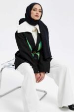 İman Kare Zwart Naia Katoenen Sjaal