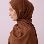 Naia katoenen sjaal karamelbruin – Iman Kare