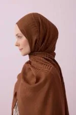 Naia katoenen sjaal karamelbruin – Iman Kare