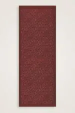 Glanzende jacquard sjaal bordeaux - Afbeelding 4