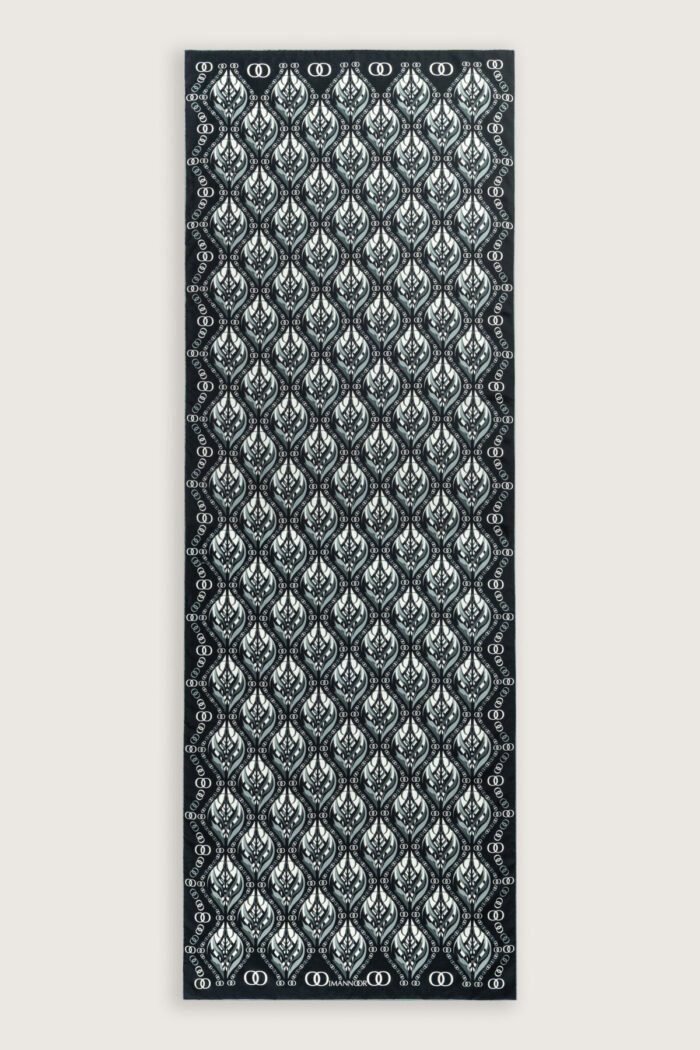 Lale Zwart-Wit Katoen Zijden Sjaal - Afbeelding 4