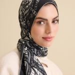 Lale Zwart-Wit Katoen Zijden Sjaal