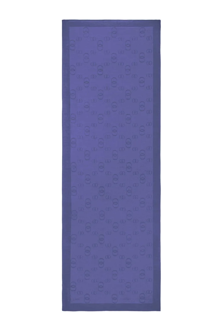 Zincir Kare Kobaltblauw Katoen-Zijden Sjaal - Afbeelding 3