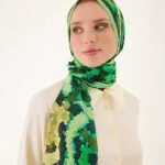 Katoenen sjaal groen – Selçuk Zon