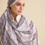 Viscose floss sjaal lichtgrijs – Sırma