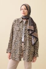 Sirma Khaki Floss Viscose Sjaal - Afbeelding 4