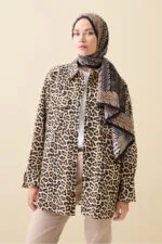 Sirma Khaki Floss Viscose Sjaal - Afbeelding 4