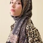 Sirma Khaki Floss Viscose Sjaal