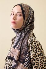 Sirma Khaki Floss Viscose Sjaal