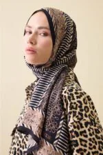 Sirma Khaki Floss Viscose Sjaal