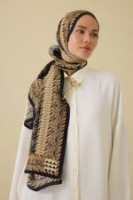 Sirma Tabakskleur Floss Viscose Sjaal - Afbeelding 2