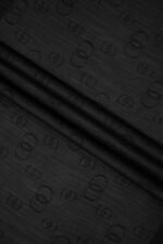 Zincir Kare Zwart Katoen-Zijden Sjaal - Afbeelding 4