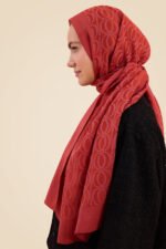 Bambunoor Terracottakleur Naia Katoenen Sjaal - Afbeelding 3