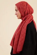 Naia katoenen sjaal terracotta – Bambunoor - Afbeelding 3