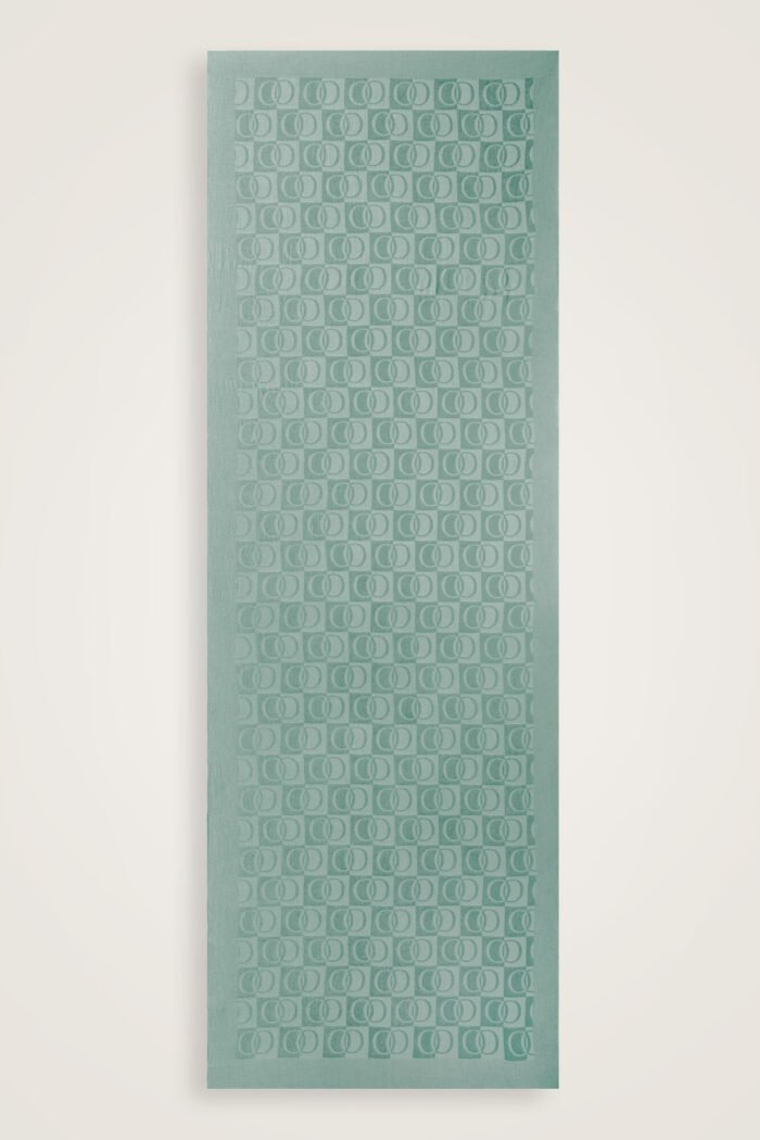 Dama Desen NijlGroen Naia Katoenen Sjaal - Afbeelding 4