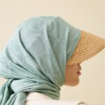 Dama Desen NijlGroen Naia Katoenen Sjaal