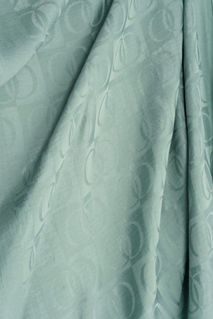 Dama Desen NijlGroen Naia Katoenen Sjaal - Afbeelding 5