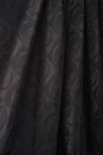 Naia katoenen hoofddoek met dambordprint – zwart, 95×95 cm - Afbeelding 3