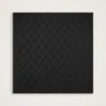 Naia katoenen hoofddoek met dambordprint – zwart, 95×95 cm