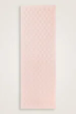 Naia katoenen sjaal met dambordprint – zalm - Afbeelding 4