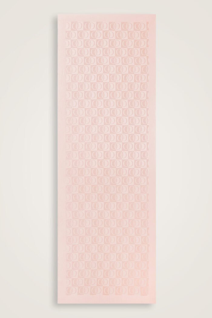 Dama Desen Zalmkleur Naia Katoenen Sjaal - Afbeelding 4