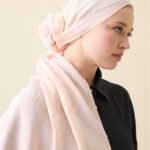 Dama Desen Zalmkleur Naia Katoenen Sjaal