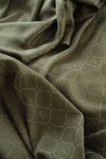 İman I Kaki Tencel Katoen en Zijde Sjaal - Afbeelding 5