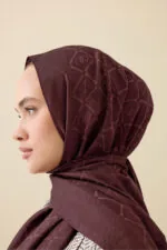 İman I Roodbruin Tencel Katoen en Zijde Sjaal