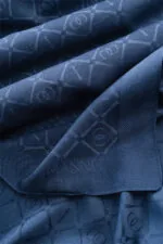 Tencel-katoen-zijden sjaal donkerblauw – Iman - Afbeelding 4