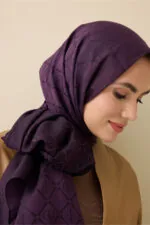 Tencel-katoen-zijden sjaal paars – Iman