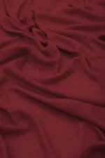 Katoen-zijden sjaal met kettingprint – bordeaux - Afbeelding 5
