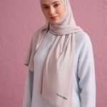 Nude colorway Light Steenkleur premium sjaal (70 x 180 cm)