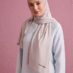 Tencel stretch sjaal lichte steenkleur – Nude Colorway