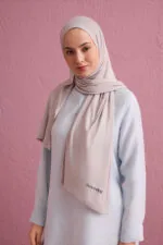 Tencel stretch sjaal lichte steenkleur – Nude Colorway