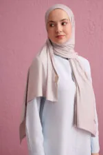 Tencel stretch sjaal lichte steenkleur – Nude Colorway - Afbeelding 2