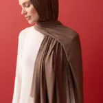 Tencel stretch sjaal cappuccino – Nude Colorway