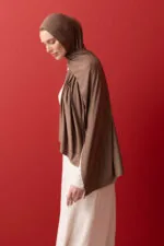 Tencel stretch sjaal cappuccino – Nude Colorway - Afbeelding 3