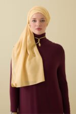 Chain Pattern Light Honing Katoen-Zijde Sjaal - Afbeelding 2