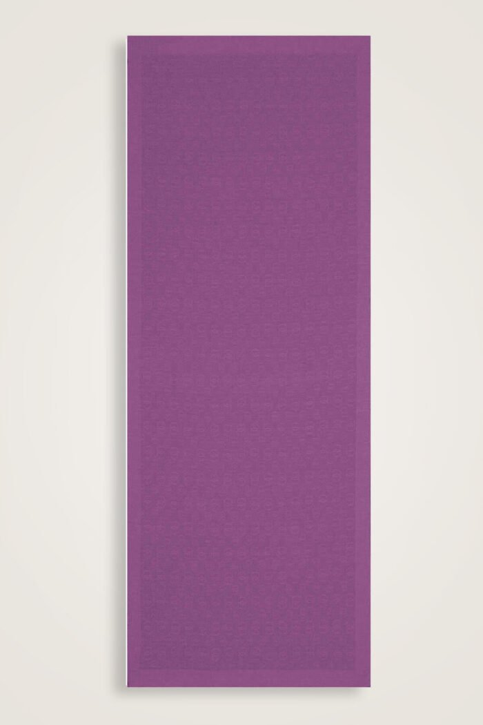 Chain Pattern Paars Katoen-Zijde Sjaal - Afbeelding 4