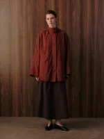 Regenjas met zakken – terracotta