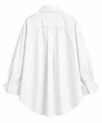 Katoenen blouse met dubbele knoopsluiting – wit