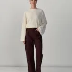 Cropped jeans – bruin