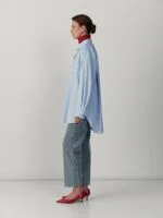 Cropped jeans – blauw