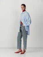 Cropped jeans – blauw
