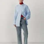Cropped jeans – blauw