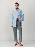Cropped jeans – blauw