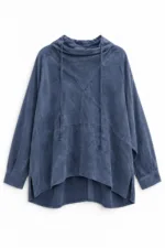 Blouse met stiknaaddetail – indigo