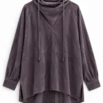 Blouse met stiknaaddetail – paars
