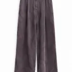 Pantalon met stiknaaddetail – pruim