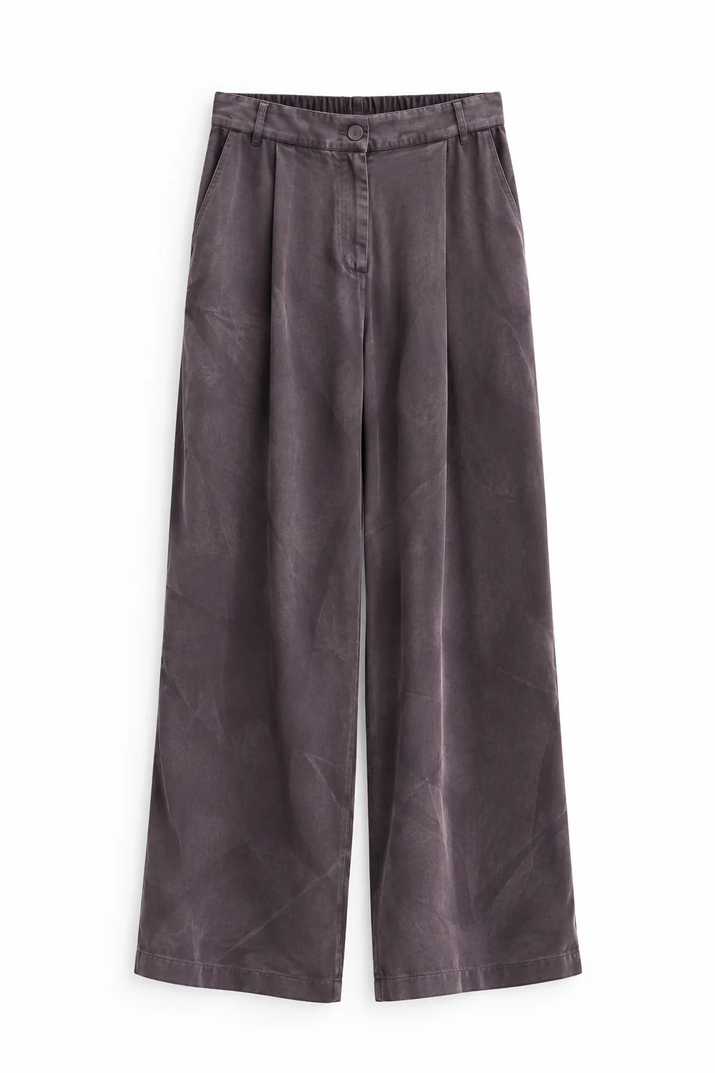 Pantalon met stiknaaddetail – pruim Pantalon met stiknaaddetail – pruim